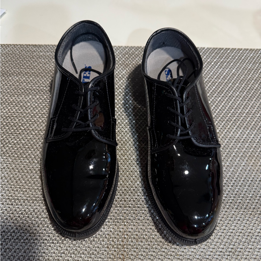 Bates Shiny Black Women's Oxfords